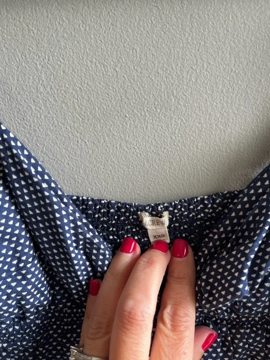 J. Crew Women’s Blue Polka Dot Spaghetti Strap Sundress XXS - Picture 7 of 11